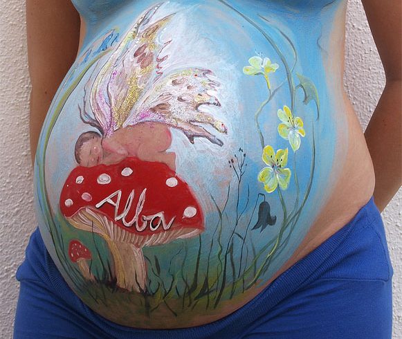 belly painting eva